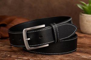 Ceinture en cuir véritable vintage pour homme, prix d'usine, personnalisable avec estampage à chaud, vente en gros, cuir pleine fleur de qualité supérieure, durable, LMB-0087 - Product Image 2