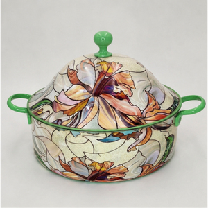 Plat de service isotherme en acier inoxydable à motif floral moderne pour mariages, fêtes et hôtels - Product Image 1