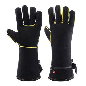 Gants de soudage en cuir de vache, résistants aux hautes températures, aluminisés, imperméables, anti-brûlures, pour l'hiver - Product Image 6