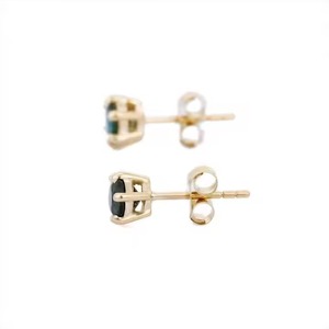 Black Round Cut Diamond For Manufactured Luxury Moissanite <b>Earrings</b> for Women Certified Sustainable Fine Available For Sale - Product Image 3