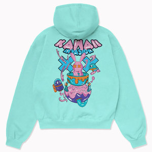 Sweat-shirt à capuche pour femme avec imprimé de dessin animé, logo au dos, 100% coton tricoté, coupe régulière, manches longues, automne - Product Image 2