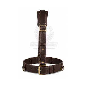Ceinture Sam Browne classique en cuir avec options personnalisées, sangle réglable et finition simple pour les événements formels - Product Image 3