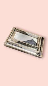 Juego de Bandejas de Servicio de Lujo Personalizadas para Ramadán - Tamaño Largo con Marco Dorado e Impresión UV en Vidrio para Uso Familiar y en Restaurantes - Product Image 3