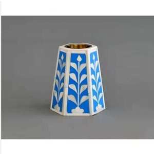 Top Quality <b>Mop</b> Bone Inlay White Floral Design Incense Burner Bakhoor for Decoration Home Kitchen Living Room From India - Product Image 1