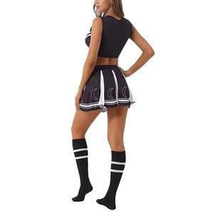 Uniforme de cheerleading All Star Academy à manches longues AB Crystal, vente en gros, uniformes de compétition de cheerleading noirs - Product Image 2