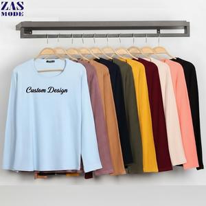 T-shirt à manches longues pour homme, coupe classique, col rond, 100% coton, impression numérique, logo personnalisé sur le devant, design uni, écologique, séchage rapide - Product Image 1