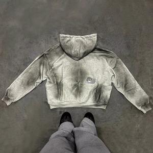 Nouveau design, broderie en strass, sweat à capuche pour homme, hiver, 100% coton molletonné, sweat à capuche pour la saison hivernale, fourniture ODM. - Product Image 2