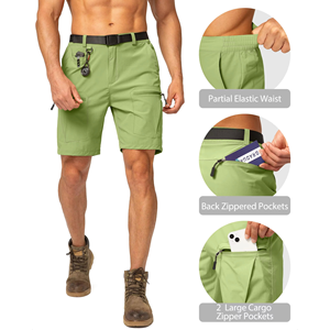 Shorts de randonnée légers pour hommes, en polyester, tactiques, cargo, vente en gros, prix d'usine, shorts pour hommes - Product Image 2