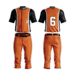 Uniforme de baseball personnalisé, maillot de baseball à boutons avec design à piping et pantalon de baseball confortable pour les équipes - Product Image 1