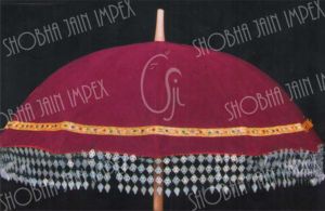 Sombrilla con decoración de espejos estilo Rajasthani para decoración de bodas, sombrilla profesional con tela decorada con espejos para decoración de bodas - Product Image 5