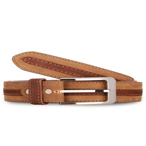Cinturón de Cuero de Primera Capa de Vaca de Alta Calidad para Hombre, Cinturón de Cuero Curtido Vegetal con Hebilla de Una Sola Punta de Níquel y Latón - Product Image 2