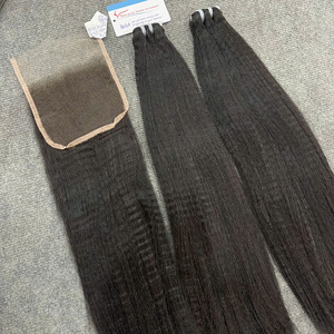 ผมต่อแบบตรงสไตล์คิงกี้ สเตรท 100% ผมแท้เวียดนาม สีดำธรรมชาติ ขายส่ง - Product Image 4