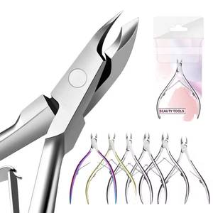 Coupe-ongles professionnel en acier inoxydable, courbé, à ouverture large, à pointe acérée, outils de soin des ongles, emballage personnalisé - Product Image 1