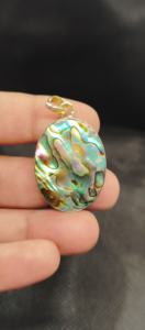 Colgantes de Concha de Abulón de Alta Calidad Chapados en Oro, Bisel de Concha de Abulón, Formas Ovaladas Modernas, Cristal para Boda - Product Image 4