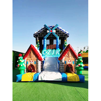 Aire de jeux extérieure pour adultes, toboggan gonflable en PVC avec souffleur d'air pour enfants