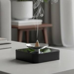 Quemador de Bakhoor Cuadrado Moderno de Madera, Mabkhara de Metal de Lujo para Carbón, Porta Incienso Árabe Minimalista para Decoración del Hogar y Regalos - Product Image 3