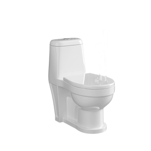 WC monobloc moderne en céramique à poser au sol, chasse d'eau Tornado, double chasse, style européen pour salle de bain - Product Image 4