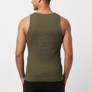 Camiseta sin Mangas para Hombre, Diseño de Color Sólido, Transpirable, Tejida, para Entrenamiento Deportivo, Fitness y Comodidad Diaria - Product Image 3