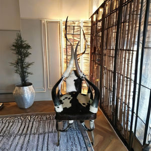 Chaise en corne de vache naturelle polie, confortable, designable, anti-déchirure, écologique, artisanat indien, animal - Product Image 1