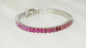 925 Silver Women's Lab Grown Rainbow Diamond IGI Certified Baguette Cut Fancy Color Classic Style Everyday Wear Bracelet Jewelry - Product Image 3