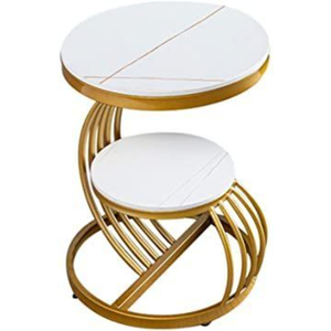 Elegant Look Flowers Designer Gold Plated Round Shape Mirror Table Centerpiece Home Decorative Cake Display Stand From India - Product Image 5