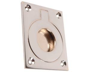 Poignées de traction affleurantes en laiton Triangle anneau tire carré encastré meubles tire loquet de trappe de bateau pour armoires - Product Image 3