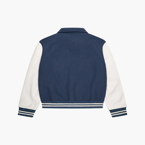 Chaqueta Varsity para Hombre con Bloques de Color, Cuello Alto, Estilo Béisbol, Deportiva, para Primavera, Impermeable, Resistente al Viento, Vintage - Product Image 2