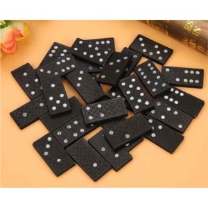 Jeu de dominos en bois avec logo personnalisé, tuiles noires classiques, boîte en bois coulissante, vente en gros, jeu de société éducatif pour la famille, jouet de dominos - Product Image 5
