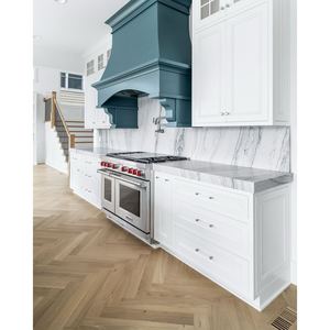 White Oak Herringbone Engineered Flooring 5/8 in Thick 3.5 in Wide Wire Brushed Tongue and Groove - Product Image 3