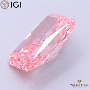 เพชร CVD ผลิตในห้องปฏิบัติการ สีชมพูสดใส ระดับความสะอาด VS1 ทรงรัศมี พร้อมใบรับรอง IGI น้ำหนัก 2.50 กะรัต สำหรับแหวนผู้ชายแบบโซลิแทร์ - Product Image 5