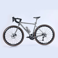 Vélo de route entièrement en titane, 24 vitesses, transmission sans fil, vélo de course tout en alliage de titane avec passage des câbles entièrement interne