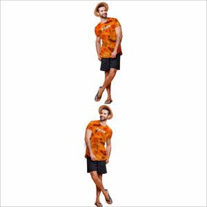 T-shirts pour hommes 100% coton, respirants, imprimés, coupe ample, style streetwear, en promotion. - Product Image 5