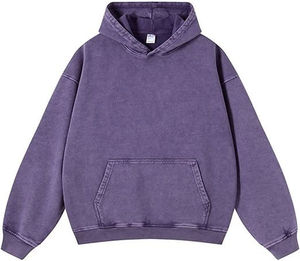 Sudadera con Capucha Unisex Extra Grande, Color Sólido, con Bolsillo, Felpa Francesa, Algodón, Informal, para Otoño, Manga Larga, Tejido de Punto - Product Image 5