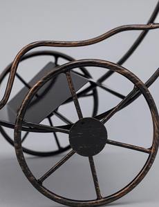 Porte-bouteille de vin attrayant de style chariot à main pour une présentation créative, décoration de bar à domicile et pièce décorative pour salon, provenant d'Inde - Product Image 4