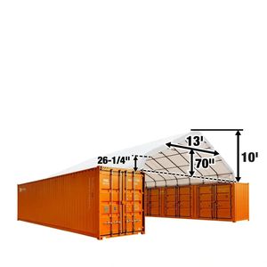Garage Prefabbricato e Deposito 40FT X 30FT in Tessuto PE Serie Pro, Riparo Ignifugo con Tetto da 10FT, Protezione UV TMG ST3041CE(P) - Product Image 3