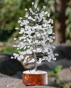 En gros Naturel Clair Quartz Gemme Arbre M-SEAL Base En Bois pour Amour Décor À La Maison Pierre Semi-Précieuse Artisanat pour Feng Shui Reiki - Product Image 4