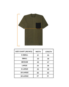Camiseta de Manga Corta Verde Oliva para Hombre con Bolsillo Negro, Corte Regular, Algodón Jersey, Diseño Casual, Estilo Urbano Moderno y Estructurado - Product Image 2
