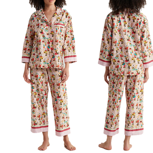 Ropa de Dormir Suave para Mujer al por Mayor, Pijamas de Seda y Satén de Manga Corta y Pantalones Cortos, Conjunto de 2 Piezas Transpirable para Mujer 2026 - Product Image 5