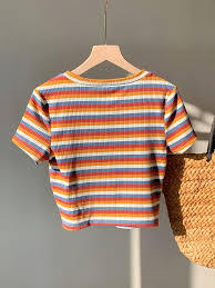 Camiseta Casual de Verano para Mujer, Tejida, Anti-Pilling, Cuello Redondo, Manga Corta, Estilo Urbano, Alta Calidad, con Logotipo Personalizable - Product Image 4