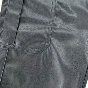 Breathable <b>Men's</b> <b>Leather</b> Cargo Pants with Belt Flat Front Straight High Quality 100% <b>Leather</b> Plus Size Low MOQ OEM/ODM Service - Product Image 6