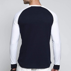 Men's <b>Raglan</b> Long Sleeve <b>T</b> <b>Shirt</b> 100% Cotton <b>T</b> <b>Shirt</b> Plain <b>T</b> <b>Shirt</b> for Men OEM Factory Regular Fit <b>T</b> <b>Shirt</b> Custom <b>T</b> <b>Shirt</b> - Product Image 2