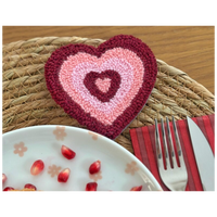 Sous-verres personnalisés brodés vintage en polyester-coton écologique de 4 mm d'épaisseur, broderie artisanale personnalisée, logo sur mesure pour table