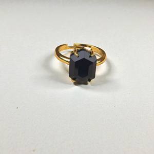 925 Silver Natural Hexagon Gemstone <b>Ring</b> — 10x14mm Geometric Gemstone <b>Ring</b> - Modern Statement <b>Ring</b> - Product Image 5