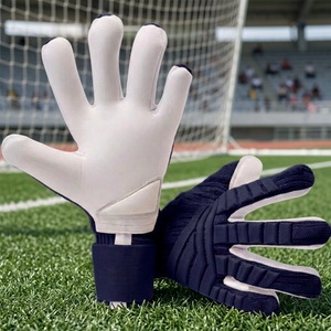 Gants de gardien de but personnalisés de qualité supérieure, antidérapants, respirants, en latex, résistants à l'usure, fermeture à lacets, unisexes, entraînement, compétition, OEM/ODM - Product Image 1
