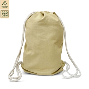8 Ounce Non Laminated Cotton Canvas <b>Drawstring</b> <b>Backpack</b> Gym Sports 37x46x12 cm Custom Logo Wholesale OEM Bulk Order Model SPL196 - Product Image 1