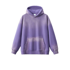 Sudadera con Capucha de Felpa de 380 g/m² de Calidad OEM al por Mayor, Venta Directa de Fábrica, Sudadera con Capucha Multicolor al por Mayor con Lavado Ácido, Sudadera con Capucha Verde sin Cordones con Lavado Ácido - Product Image 2