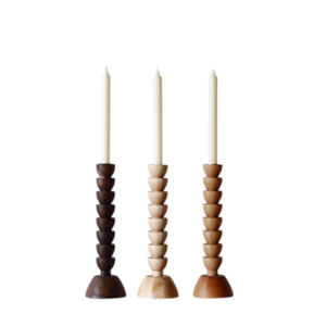 New Decorative Wood Candlestick Holder Column Shape Home Decoration <b>Tapered</b> Design for Wedding Christmas Lighting - Product Image 5