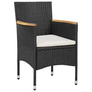 Garden Dining Set Rattan Metal <b>Frame</b> Weather Resistant Outdoor Furniture 2 Seater Patio Set - Product Image 3