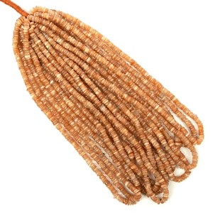 Cuentas sueltas de piedra solar natural lisas en forma de neumático Heishi de 4-5 mm, cuentas de piedra solar para fabricación de joyas, suministros de manualidades al por mayor - Product Image 6