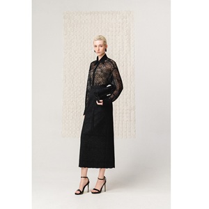 Jupes longues pour femmes très vendues ALTHEA MIDI SKIRT en coton biologique japonais, jupes maxi taille haute pour femmes - Product Image 4